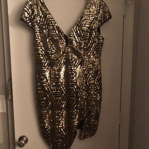 Gold sequins dress